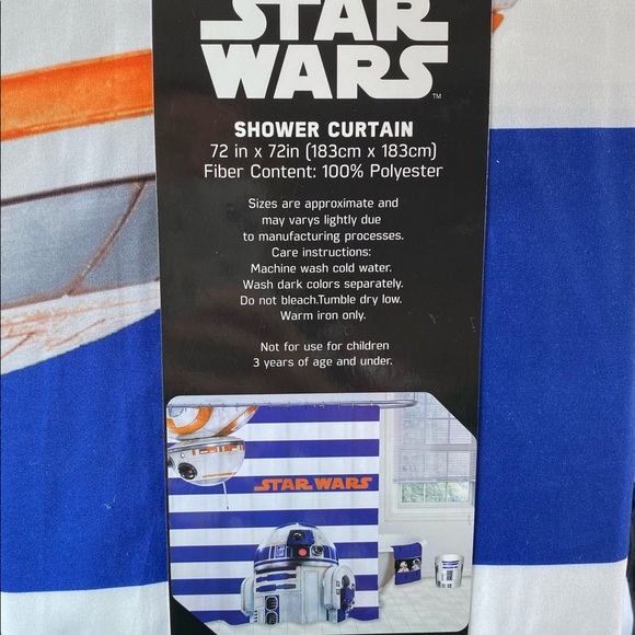 NWT Disney Star Wars R2-D2 Shower Curtain 72x72 - Picture 2 of 3